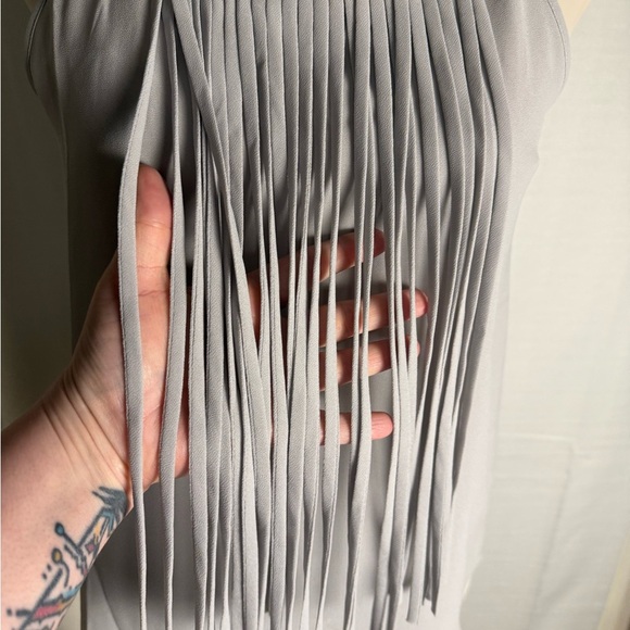 Naked Zebra Gray Fringe Camisole Top - Picture 2 of 9